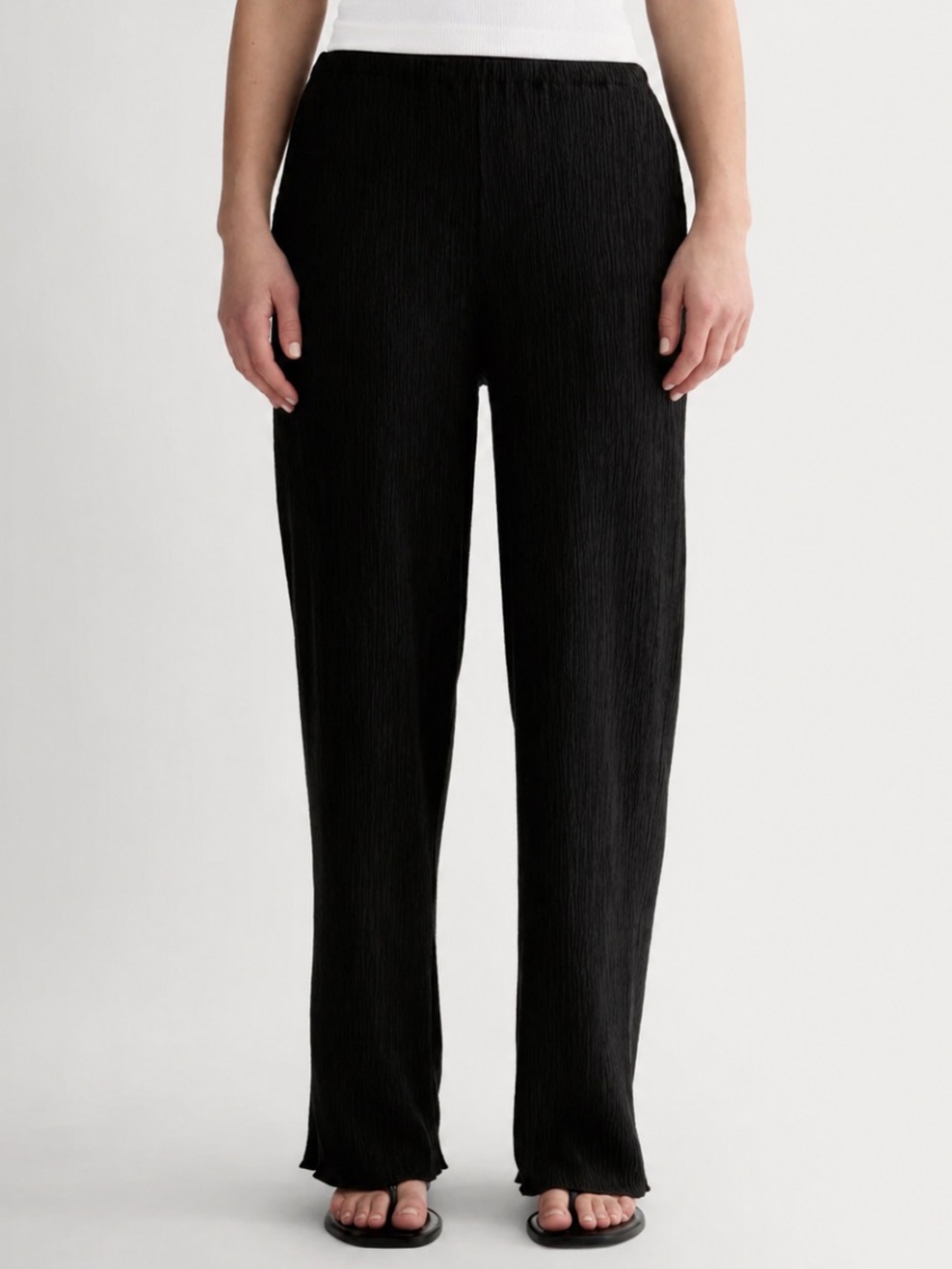 Everlane Crinkle Pants in Black
